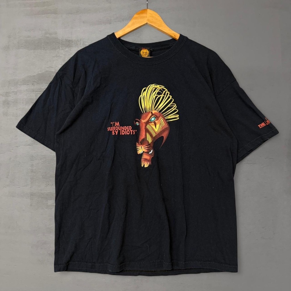 Disney The Lion King Broadway Musical T-Shirt Black Scar Surrounded By Idiots XL - Picture 1 of 8